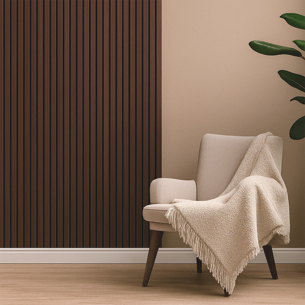 Akusztikus falpanel dió hatású 260x60x1,8 cm Másodlagos kép