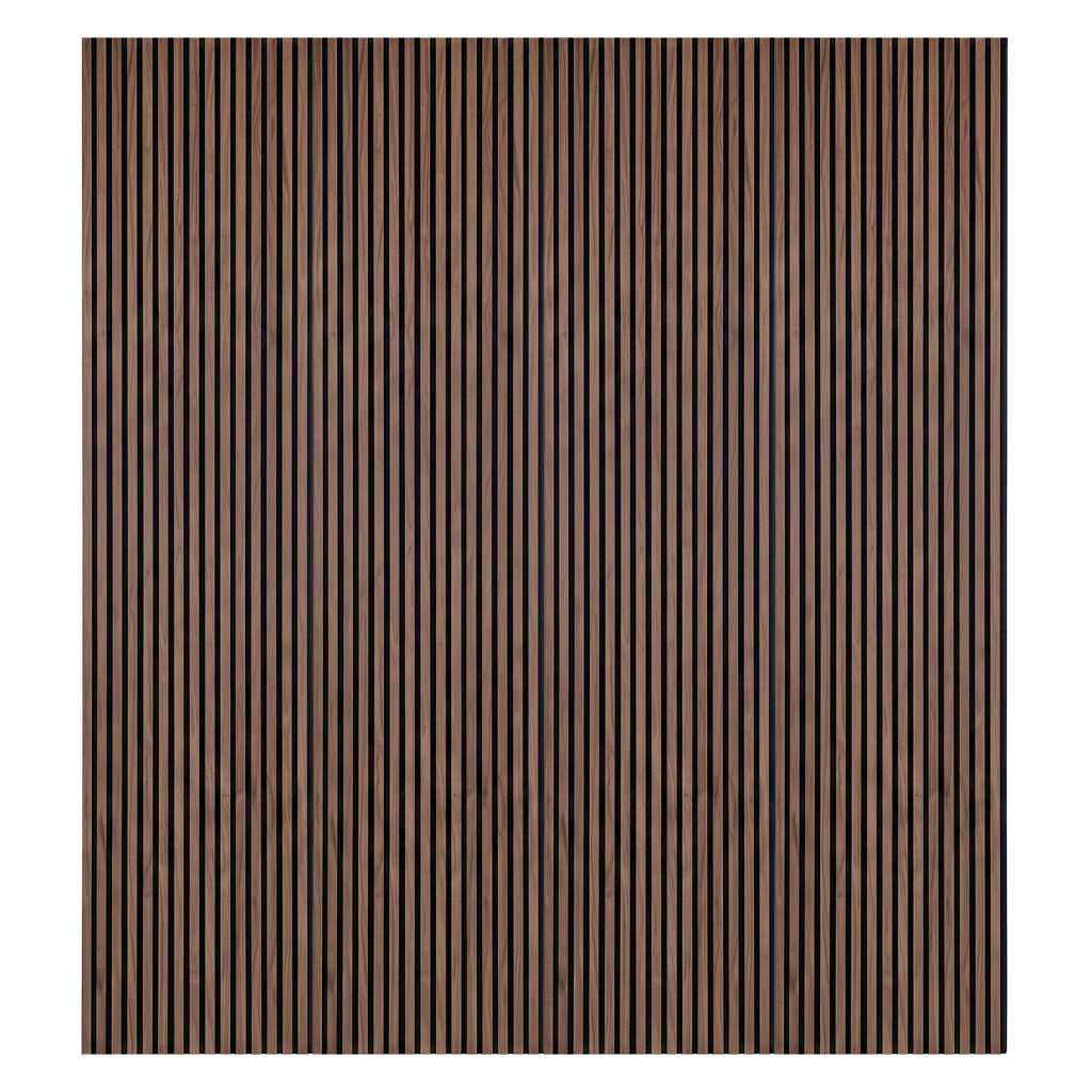 Akusztikus falpanel teljes felülete dió hatású lécekkel - Homelux, 260060-Walnut