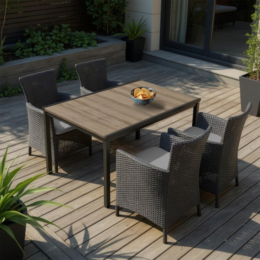 Set mobilier de grădină Nadia 4 în 1, frasin-grafit Imagine secundară a produsului