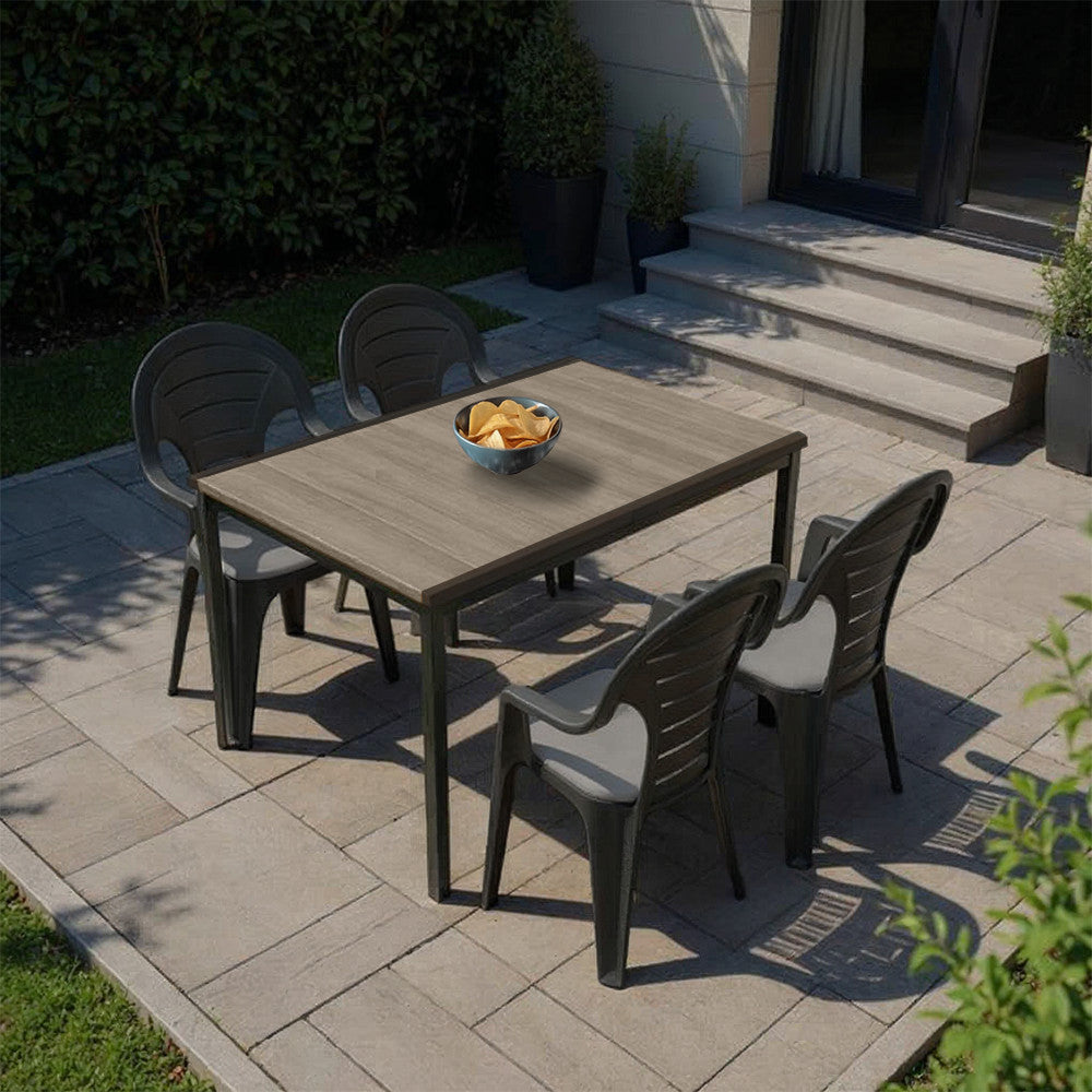Set de mobilier de grădină Lagos 4+1, frasin-grafit Imagine secundară a produsului