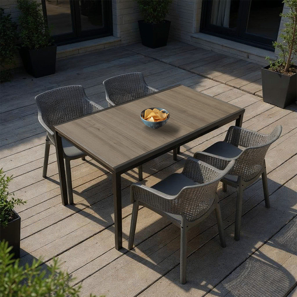 Set de mobilier de grădină Romen 4+1, frasin-grafit Imagine secundară a produsului