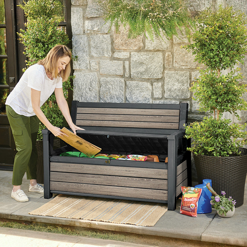 Decocoat műanyag kerti pad/tároló 227 L Másodlagos kép