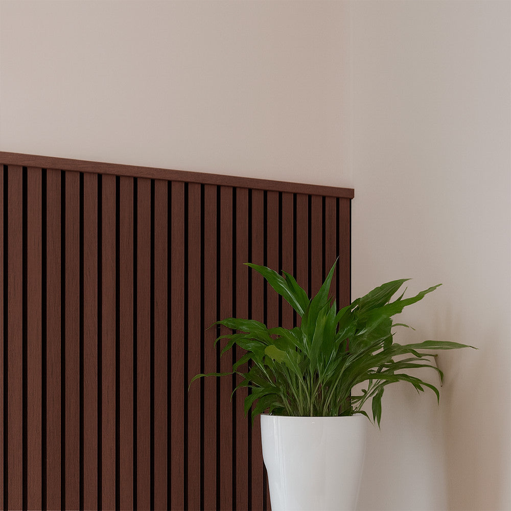 Akusztikus falpanel dió hatású végzáróléccel lezárva - Homelux, 262518-Walnut Másodlagos kép