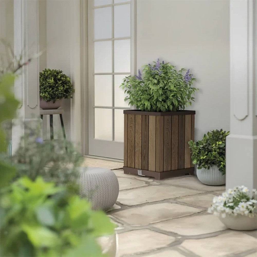 Jardiniere decorative din plastic, de formă dreptunghiulară, 61 l Imagine secundară a produsului