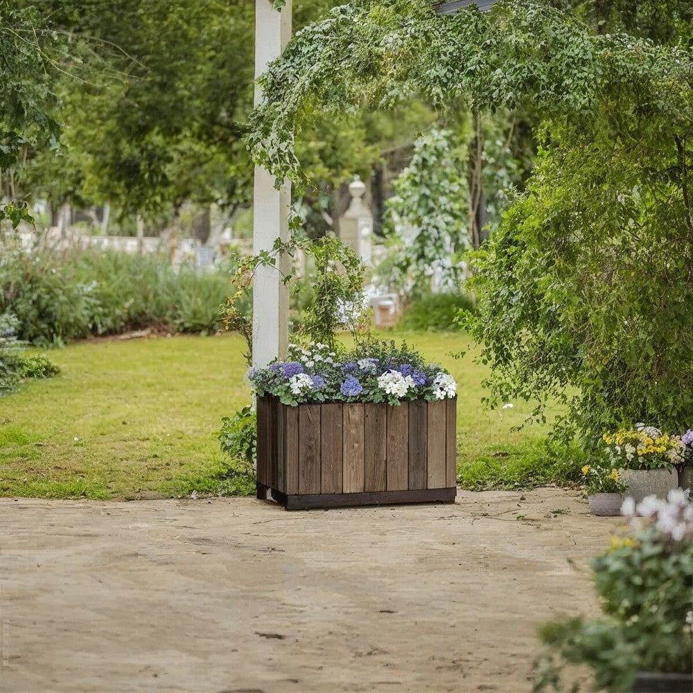 Jardiniere din plastic Deco în formă de cărămidă, 81 l Imagine secundară a produsului