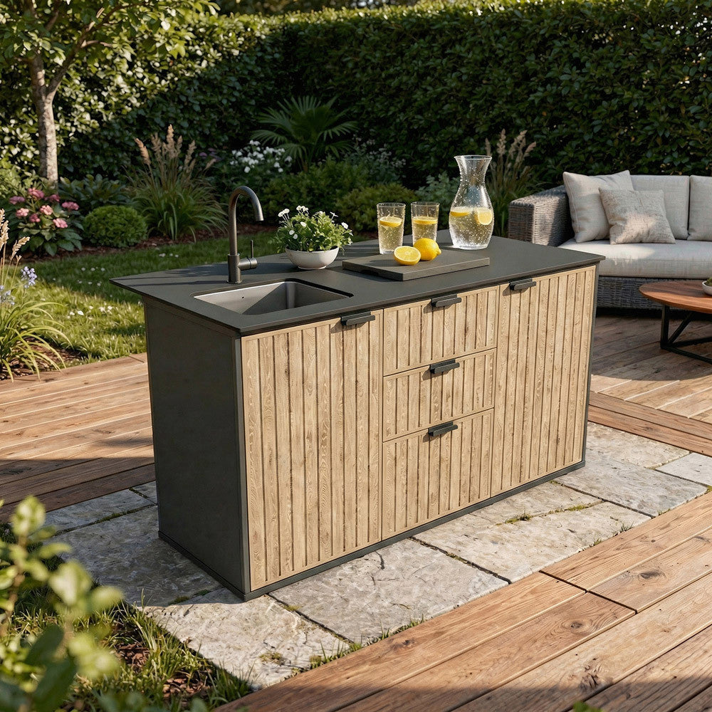 Deco compact kültéri konyha mosogatóval csapteleppel