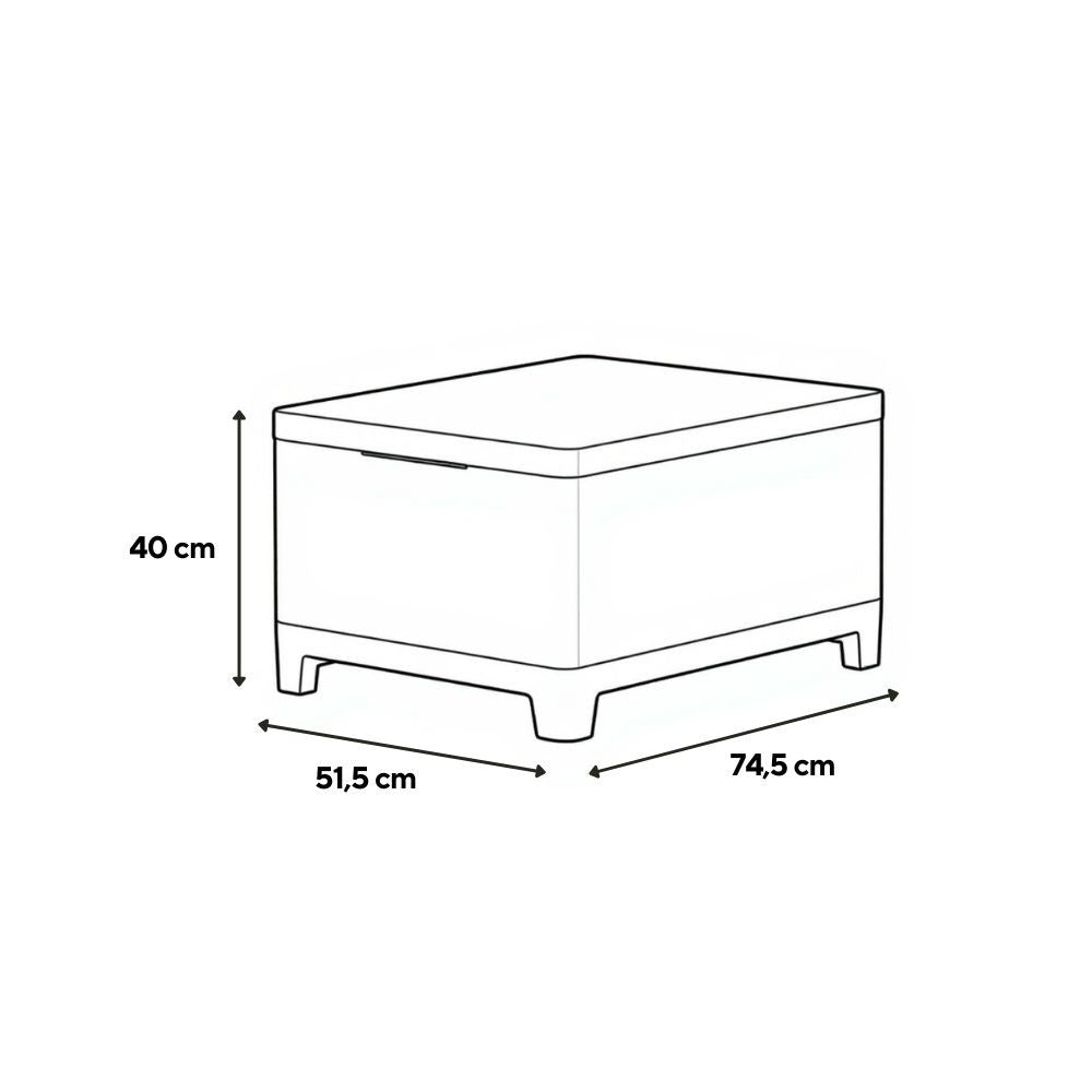 Scandi Box max linea duo kerti bútor szett jute tárolós asztallal