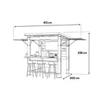 Bar-b-q gazebo műanyag kerti pavilon