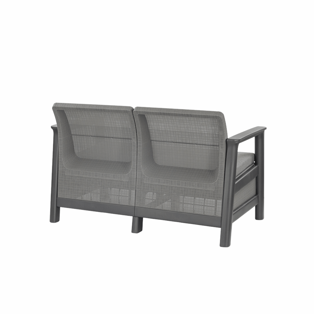 Set de mobilier de grădină Scandi Box linea duo cu masă de depozitare din iută