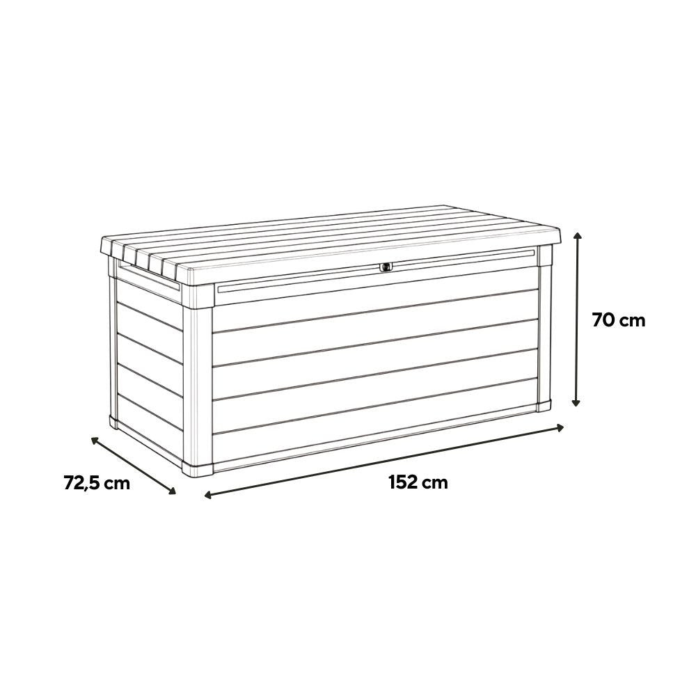Decocoat műanyag kerti lád 570 l