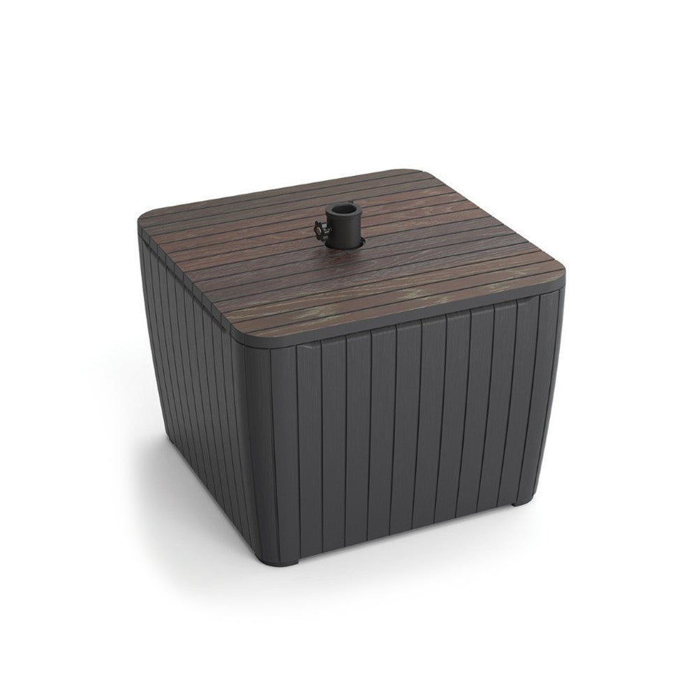 Deco Luzon műrattan napernyőtartós kerti asztal Fő kép