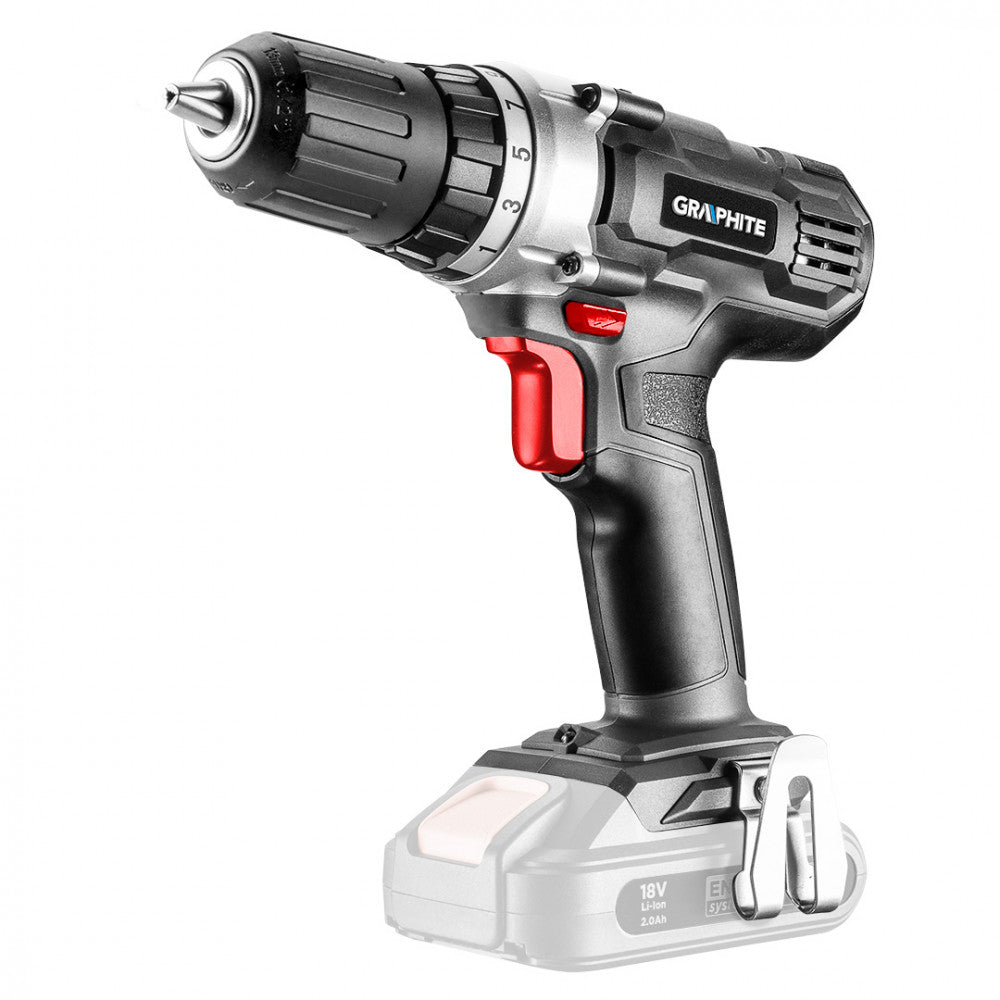 Akkus fúró energy+ 18V 13mm gyorstokmány, akku nélkül, Graphite