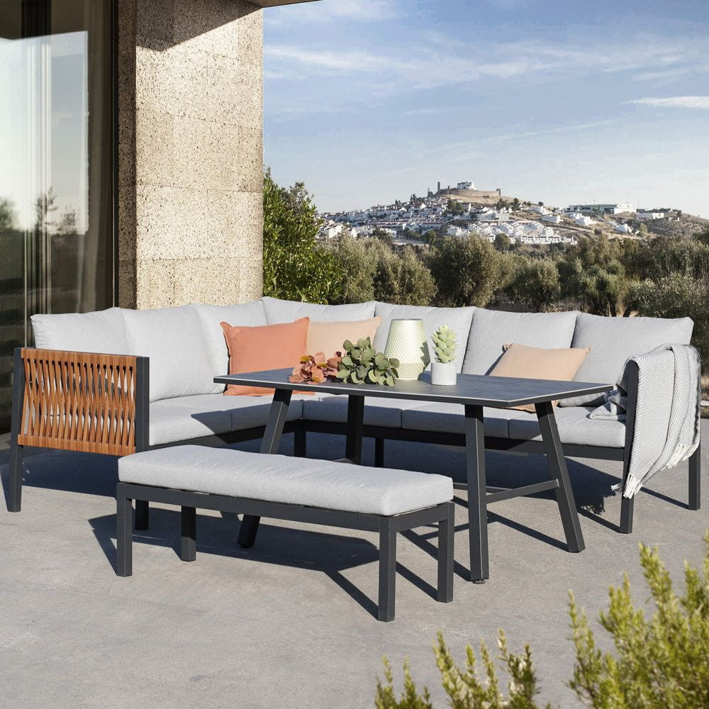 Set de mobilier de grădină de colț Texas cu 8 locuri Imagine secundară a produsului