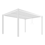 Kerti pavilon, fehér alumínium pergola LED világítással - Homelux, 5902659145123