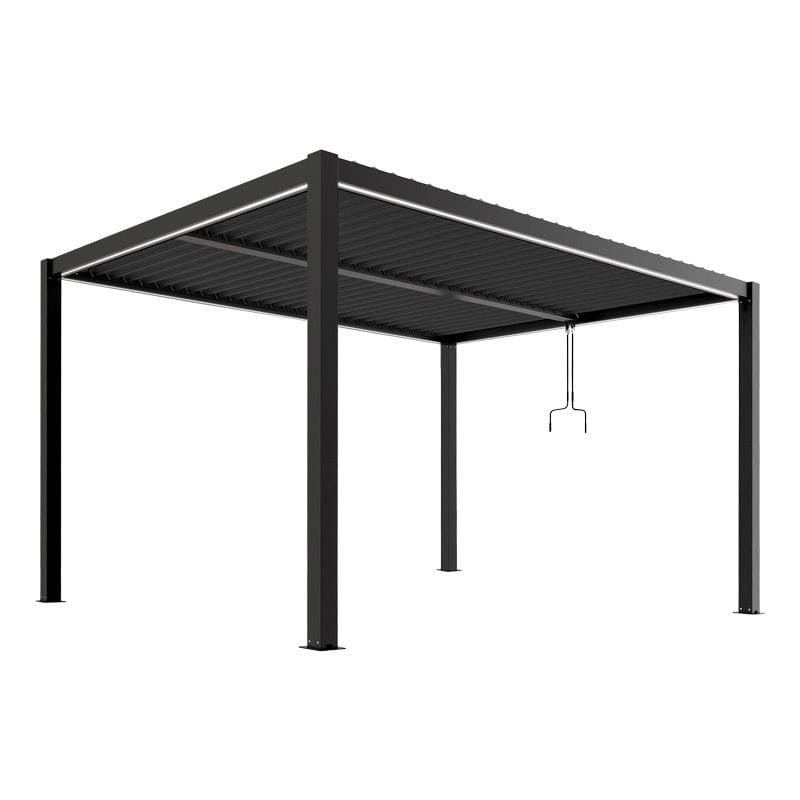 Kerti pavilon, antracit alumínium pergola LED világítással - Homelux, 5905610251185