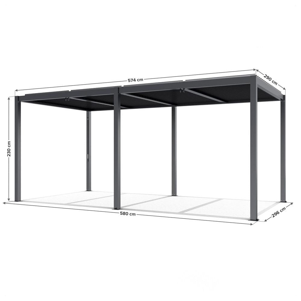 Kerti pergola méretábra 580 × 296 × 230 cm - Homelux, 5905610251277 Sekundární obrázek