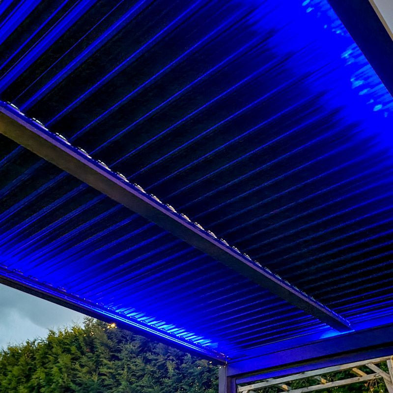 Kerti pergola kék LED világítással éjszaka - Homelux, 5905610251277
