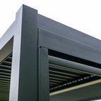 Kerti pergola antracit alumínium sarokszerkezete közelről - Homelux, 5905610251277