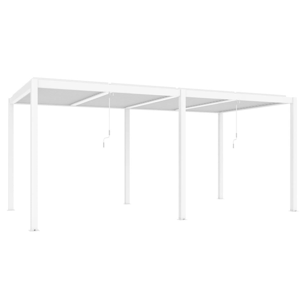 LUXE pergola 5,8x3m fehér LED világítással
