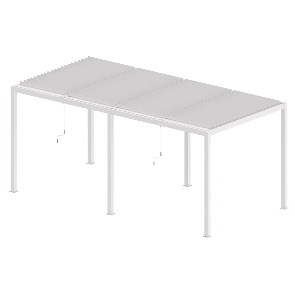 LUXE pergola 5,8x3m fehér LED világítással