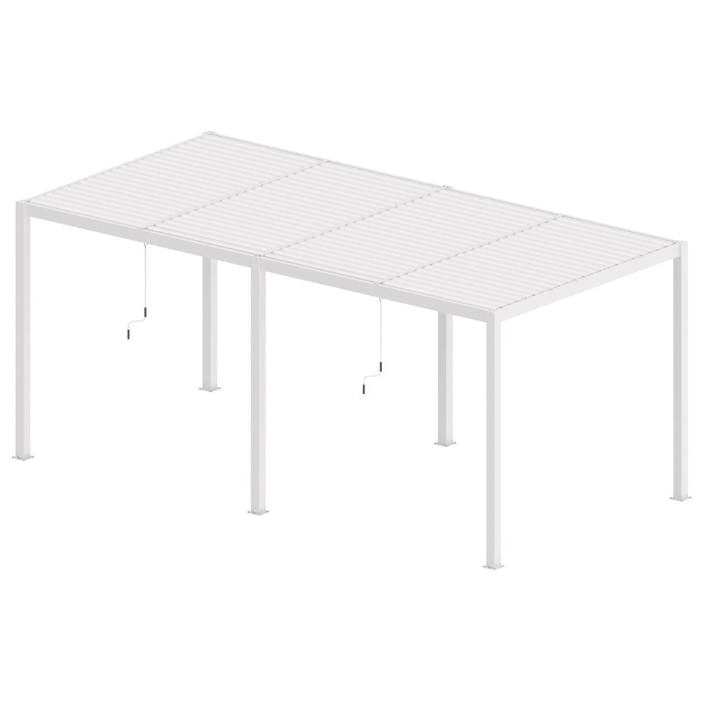 LUXE pergola 5,8x4m fehér LED világítással
