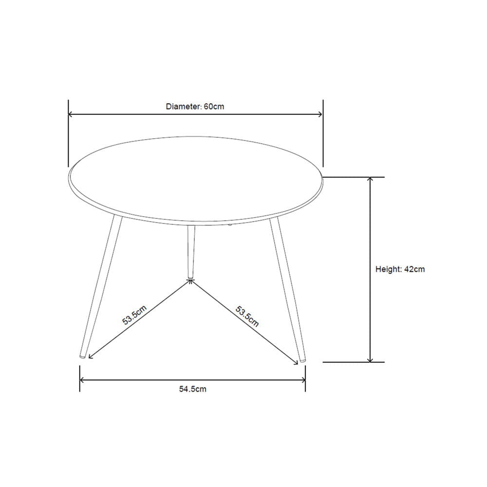 Masă rotundă de grădină Vibe 60 cm Imagine secundară a produsului