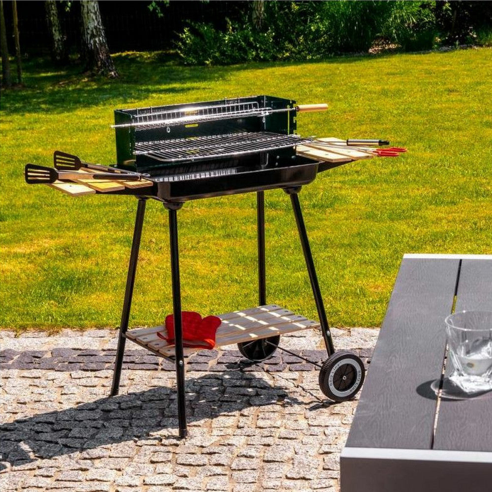 MIR244 téglalap alakú görgős széngrill Másodlagos kép