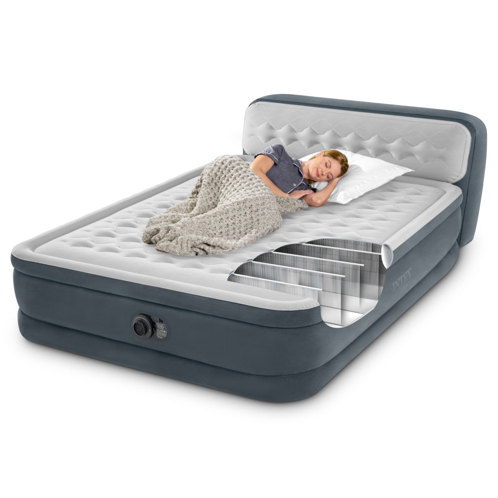 Intex 64448ND Deluxe felfújható ágy pumpával, 236 × 152 cm Másodlagos kép