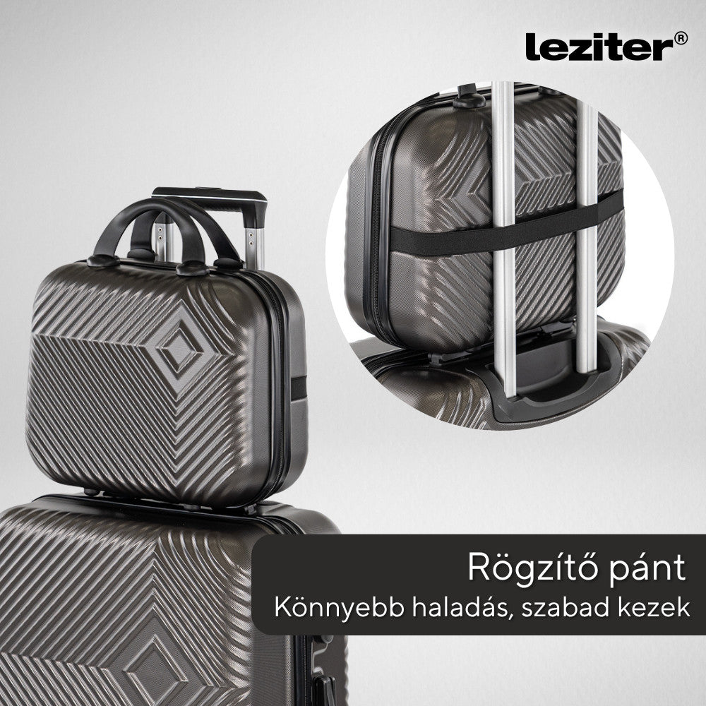 TraveLux Pro kézi bőrönd keményfedeles 28x36x16 cm