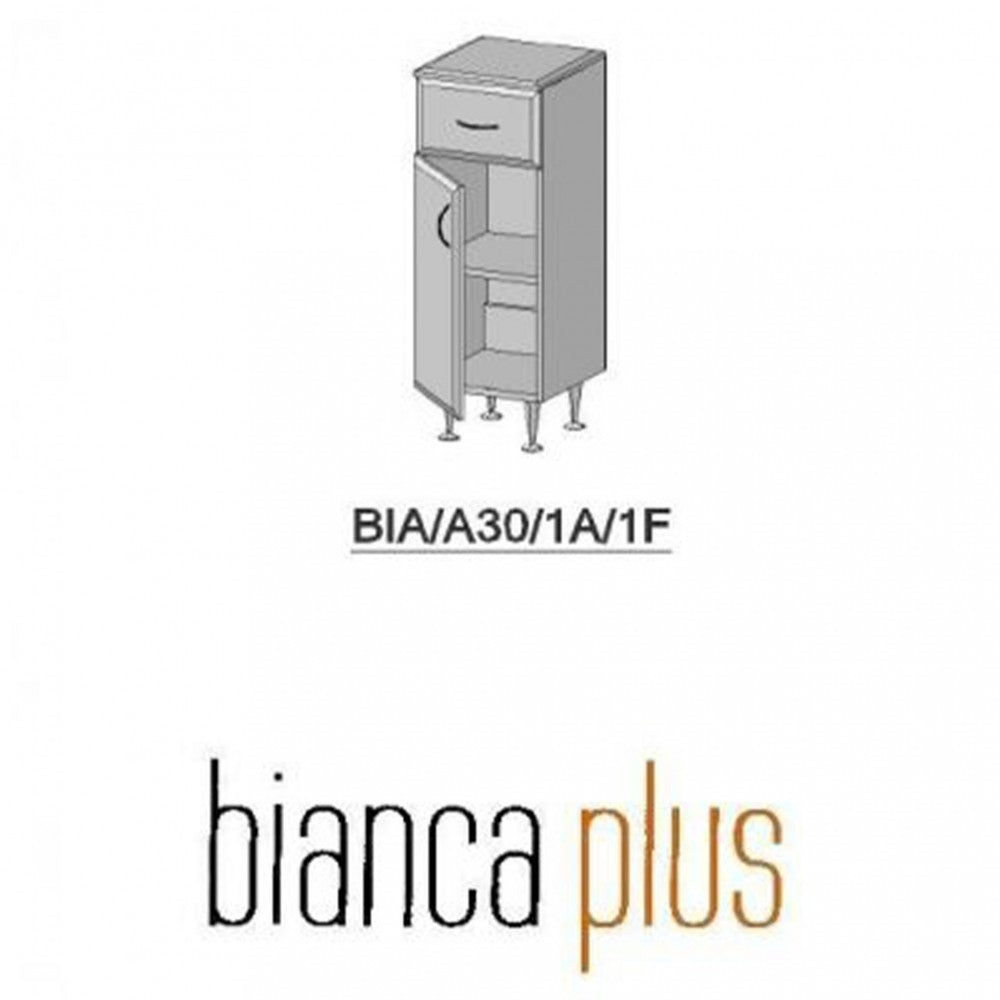 Bianca Plus 30 alacsony szekrény 1 ajtóval, 1 fiókkal, sonoma tölgy színben, jobbos Másodlagos kép