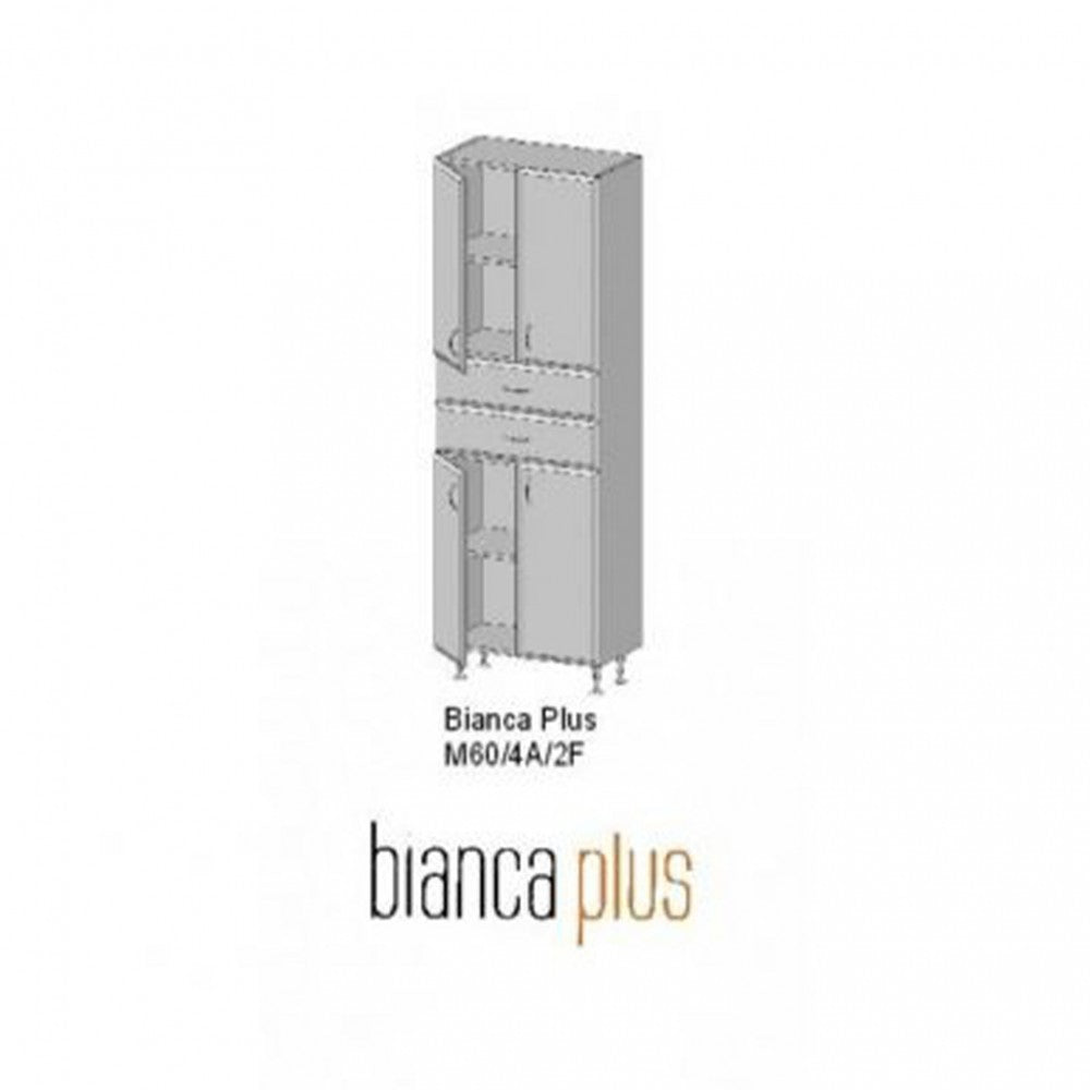 Bianca Plus 60 magas szekrény 4 ajtóval, 2 fiókkal, sonoma tölgy színben Másodlagos kép