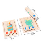 Angol tanuló puzzle oktató fajáték