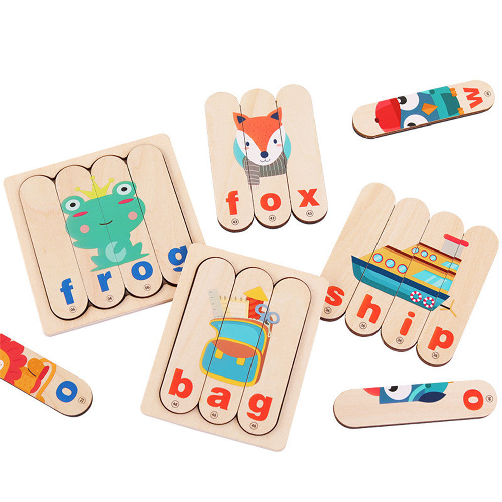 Angol tanuló puzzle oktató fajáték