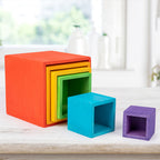 Szivárvány dobozos Montessori fajáték