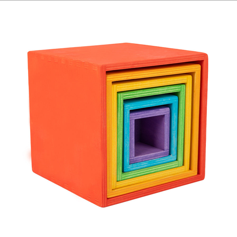 Szivárvány dobozos Montessori fajáték