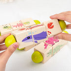 Állatos mini kirakós hengerek Montessori fajáték