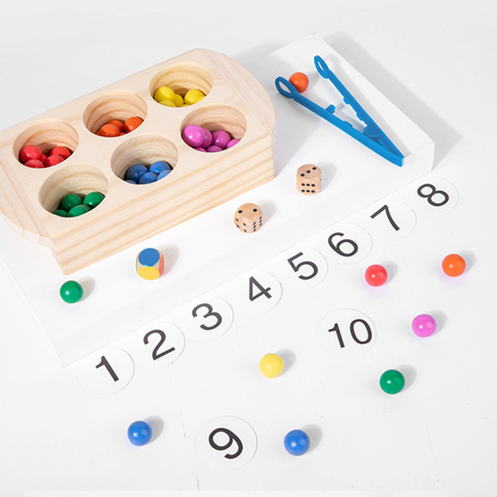 Jucărie educativă Montessori din lemn, cu culori și numere Imagine secundară a produsului