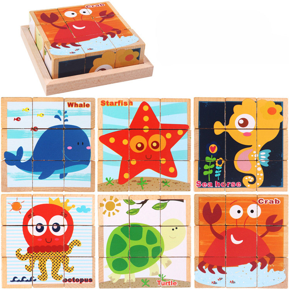 Fakocka puzzle, kirakós fajáték