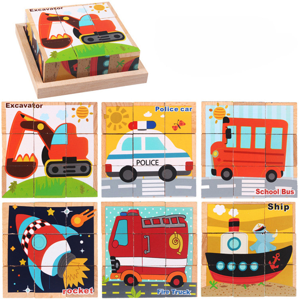Fakocka puzzle, kirakós fajáték
