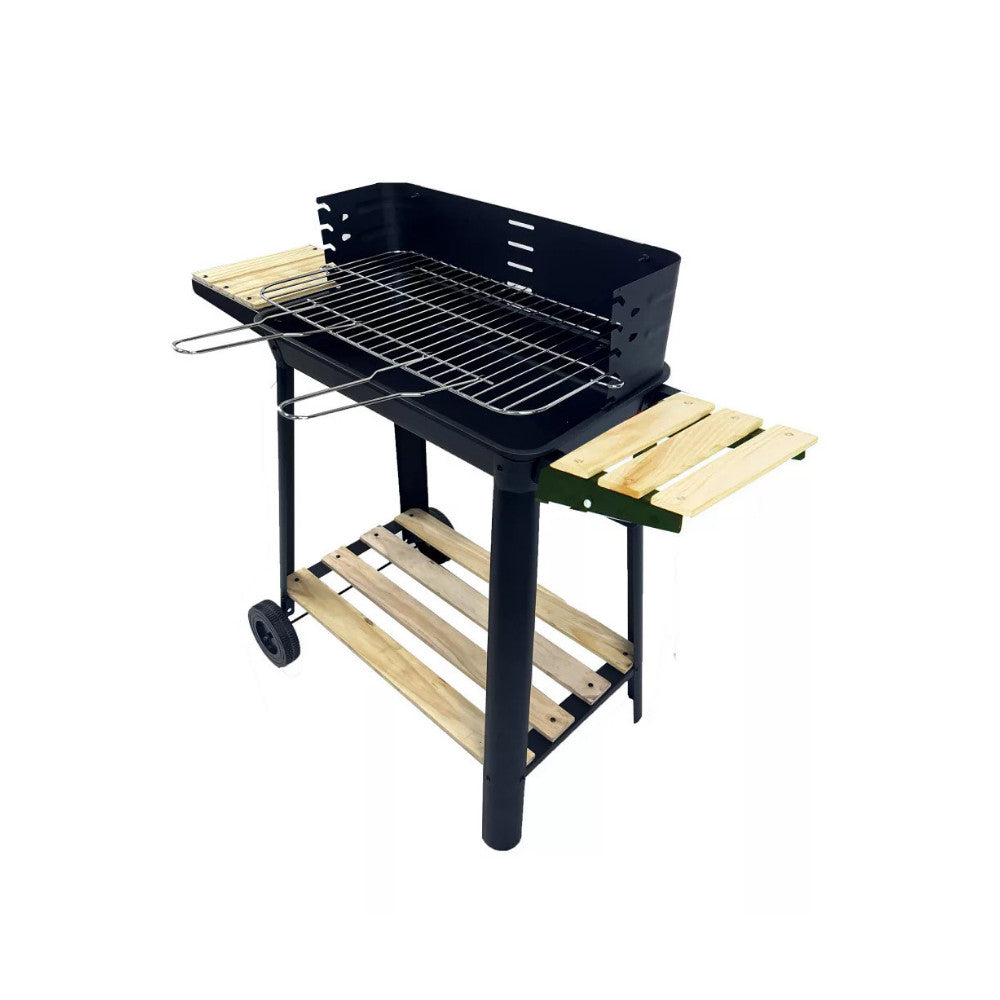 Téglalap alakú görgős faszenes grill Fő kép