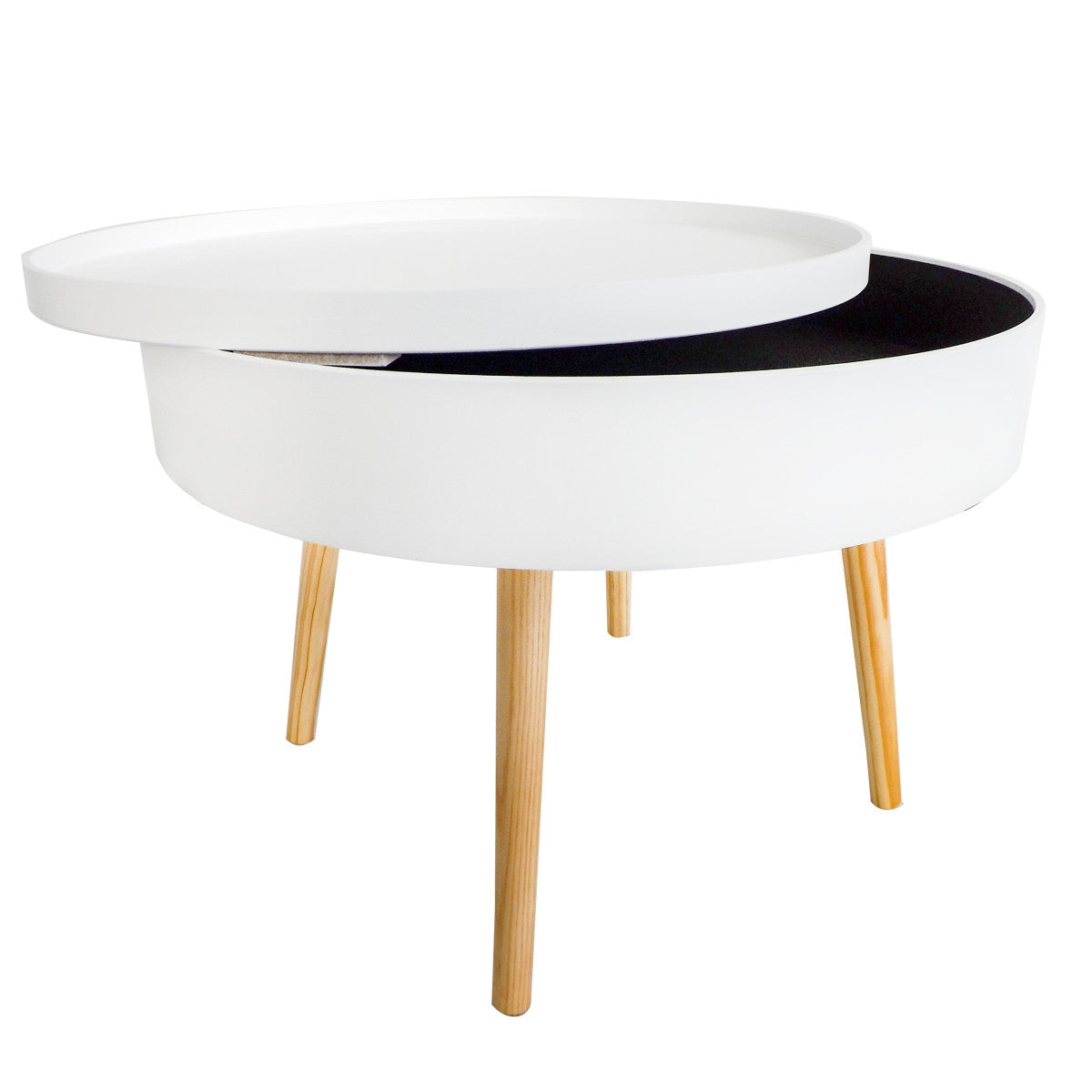 Masă de cafea rotundă cu depozitare 60 cm Imagine secundară a produsului