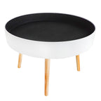 Kerek dohányzóasztal tárolóval 60 cm