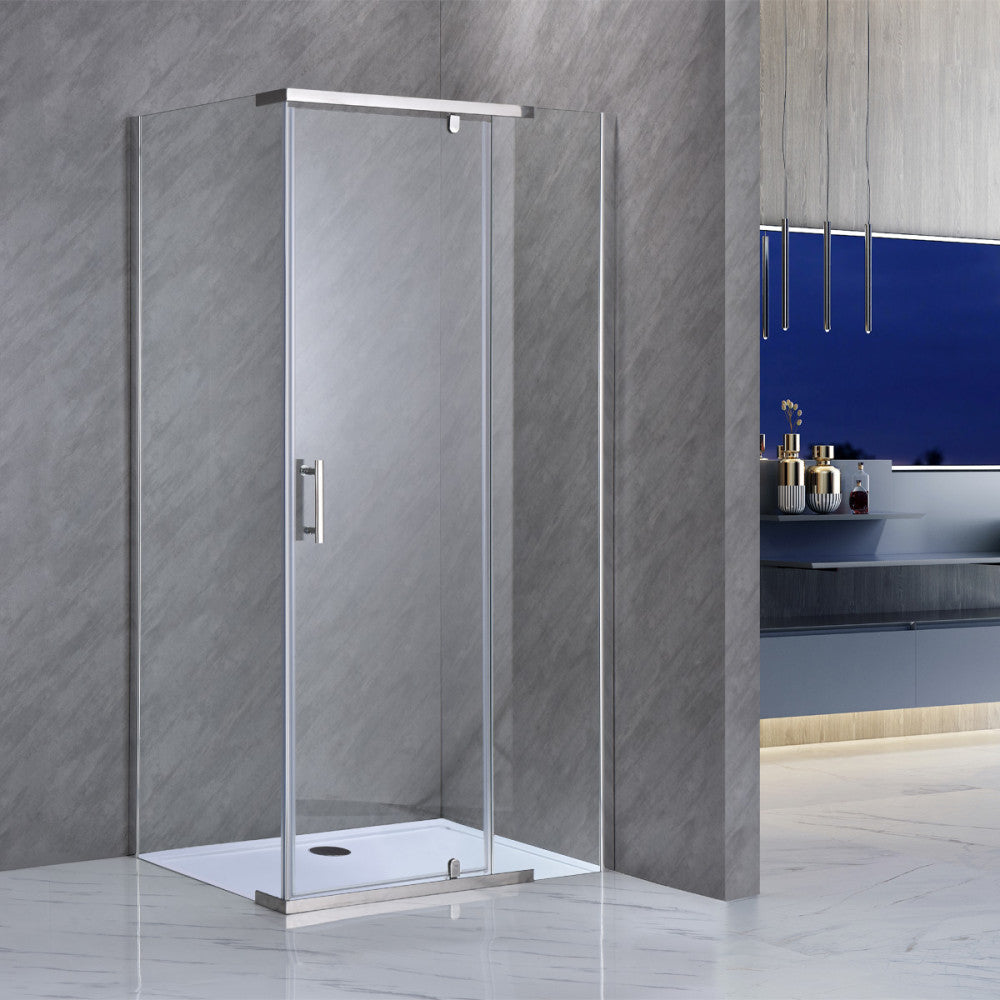 Cabină de duș asimetrică Galatro 80x100 cm fără cădiță de duș Imagine secundară a produsului