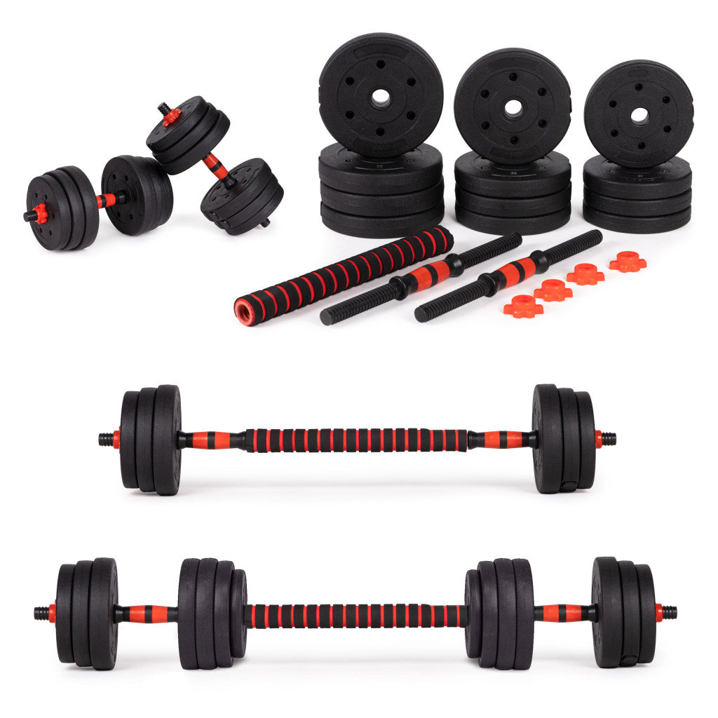 Állítható súlyzók 2x10 kg-os súlyzószett 20 kg-os rúd Fő kép