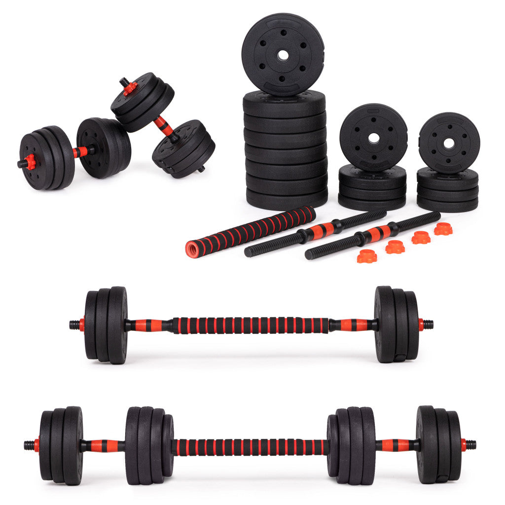 Állítható súlyzók 2x15 kg-os súlyzószett 30 kg-os rúd Fő kép