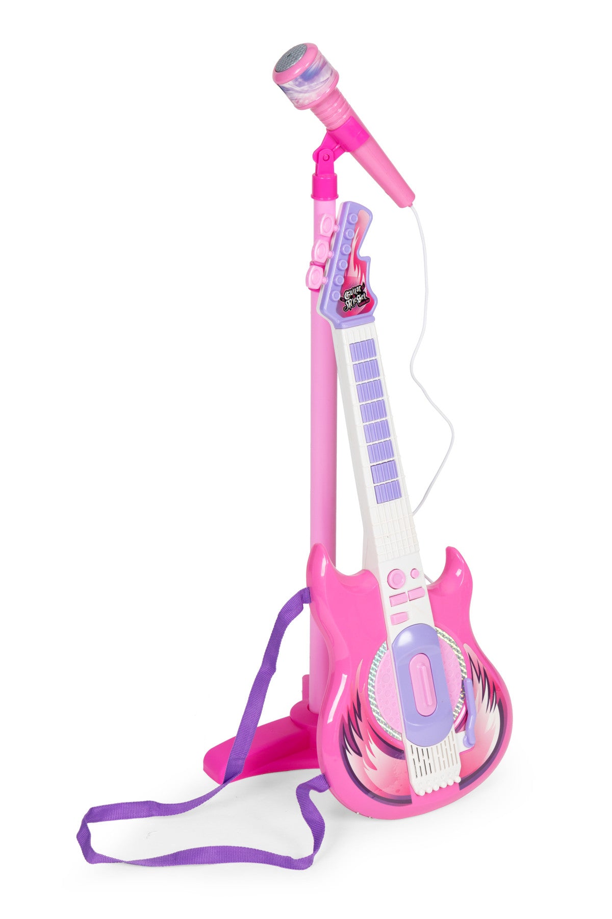 Játék gitár 57 cm mikrofonnal és álvánnyal Sekundárny obrázok produktu