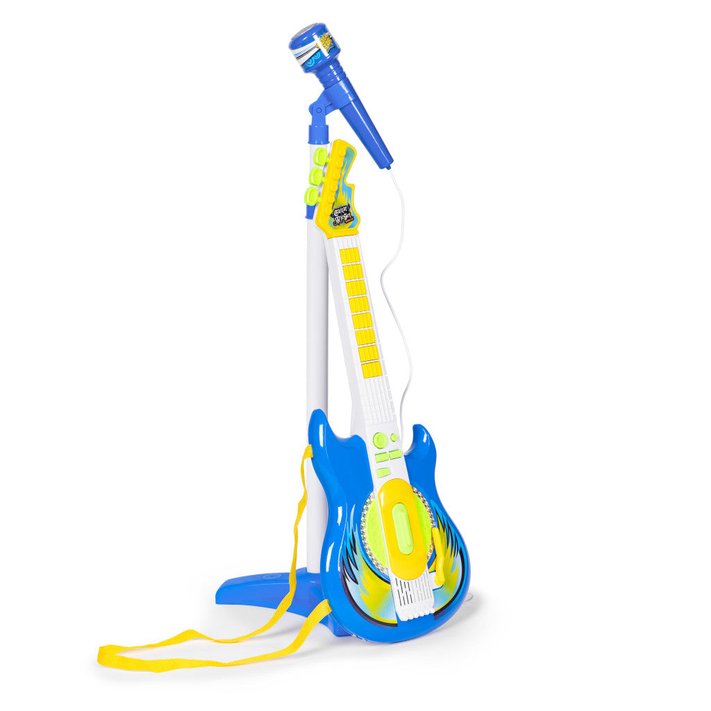 Suport microfon chitară electrică pentru copii mp3 Albastru Imagine secundară a produsului