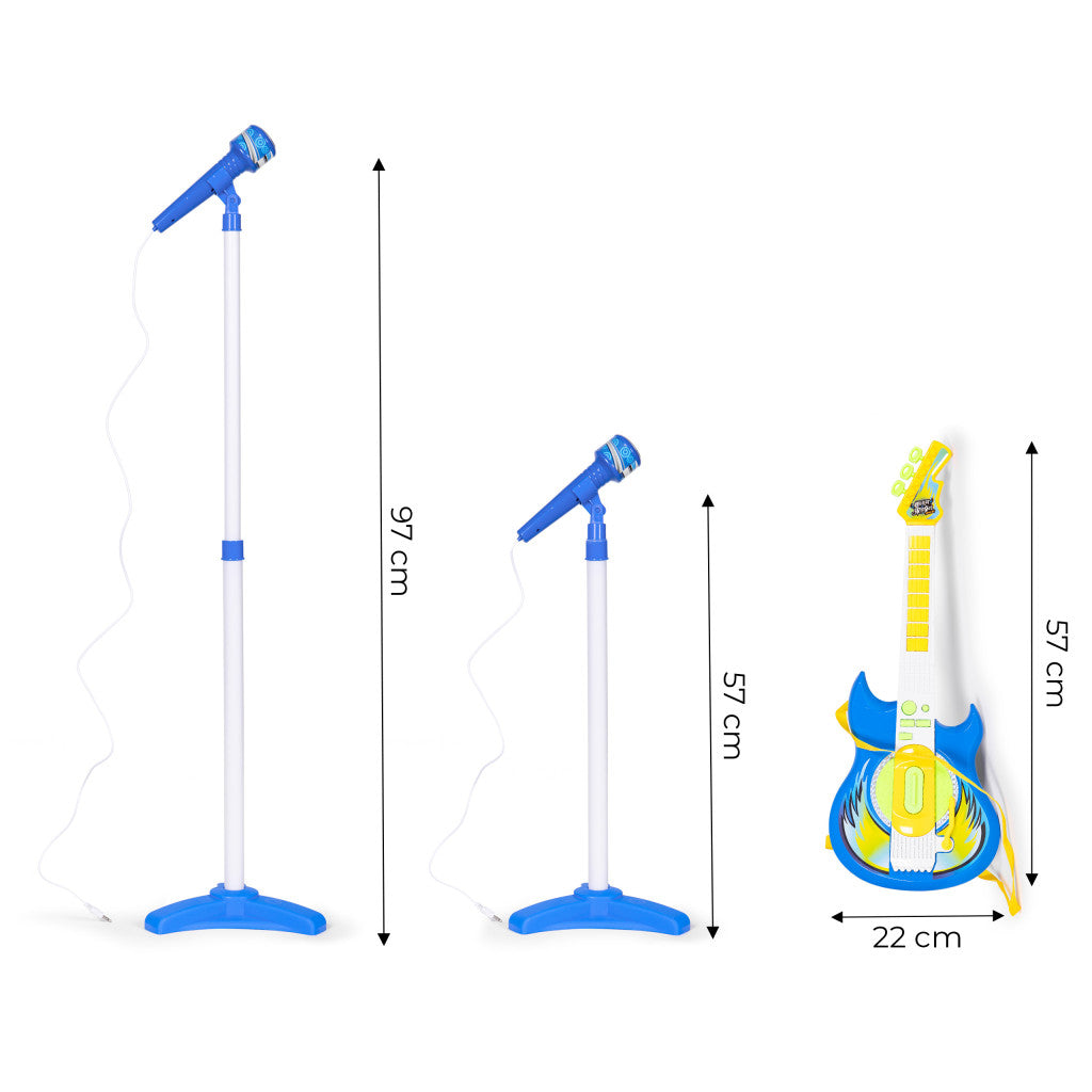 Elektromos gitár mikrofon állvány gyerekeknek mp3 kék