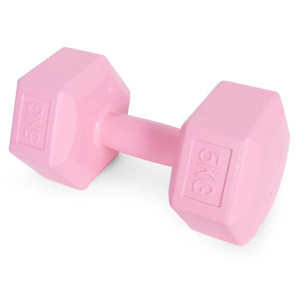 Hex barbell set 2x5 kg roz Imagine secundară a produsului
