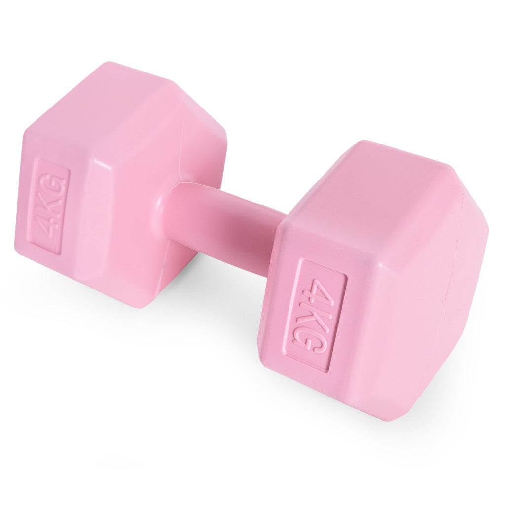 Hex barbell set 2x4 kg roz Imagine secundară a produsului